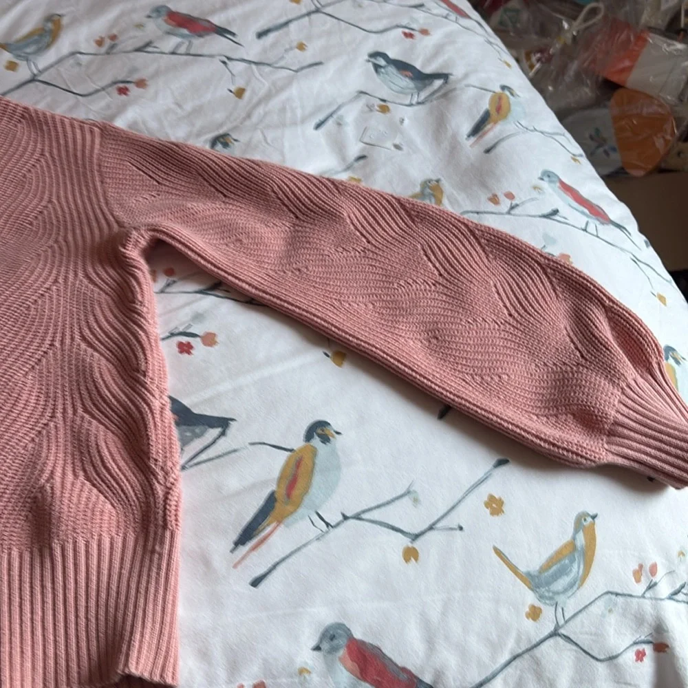 NEW LOFT Soft Pink Cardigan Sweater. Size M. - Picture 7 of 9